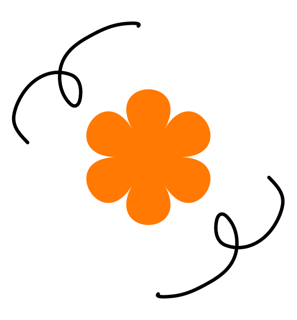 Orange Flower Drawing